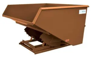 Brown Self-Dumping Hopper