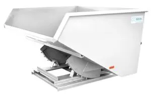 White Self-Dumping Hopper