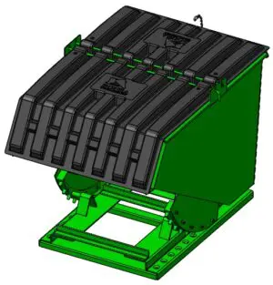 Self Dumping Hopper with lid H-PLDA-410-ISO