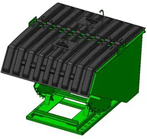 Self Dumping Hopper with lid H-PLDA-540-ISO