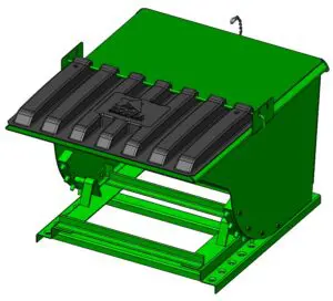 Self Dumping Hopper with plastic lid H-PLDB-205-ISO
