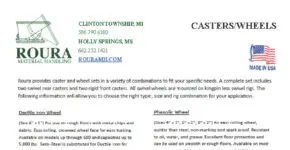 Casters & Wheels Info