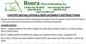 Caster mounting and installation instructions