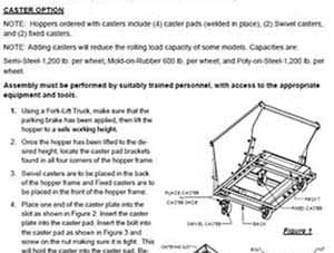 Caster mounting and installation instructions
