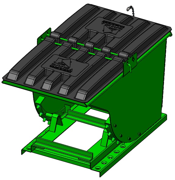 Self Dumping Hopper with lid H-PLDA-135-ISO