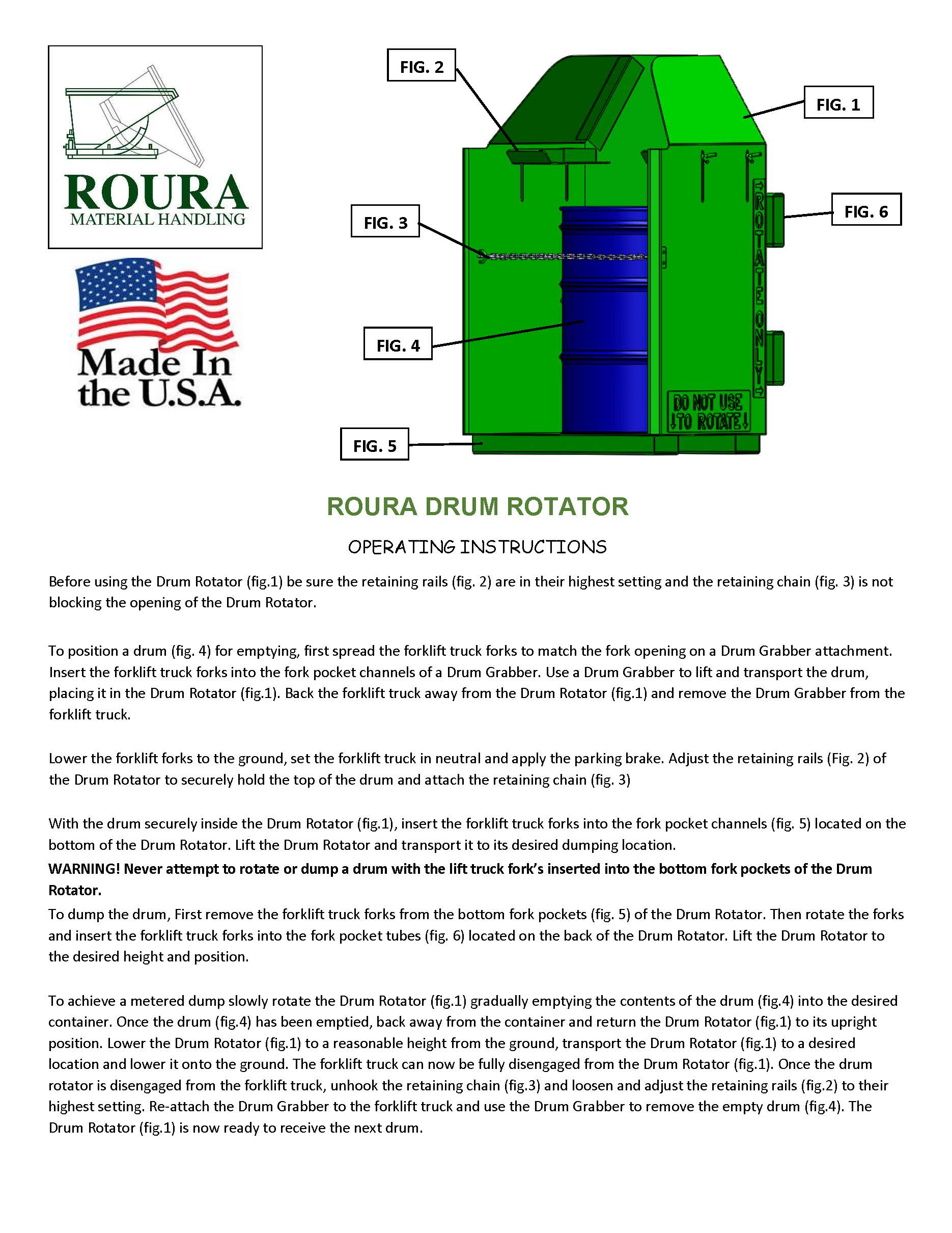 Roura Drum Rotator Instructions