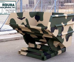 Self-Dumping Hopper with Camouflage Paint