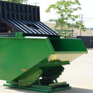 Self Dumping Hopper Plastic Lid open